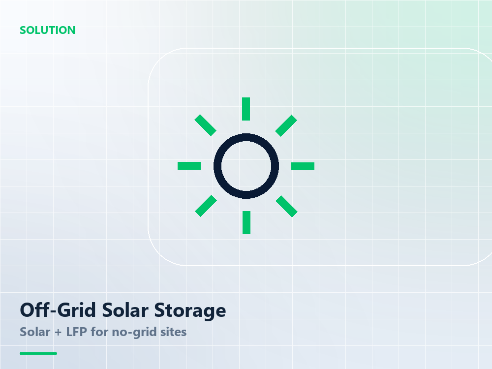 Off-Grid and Mini-Grid Solar Storage Solution